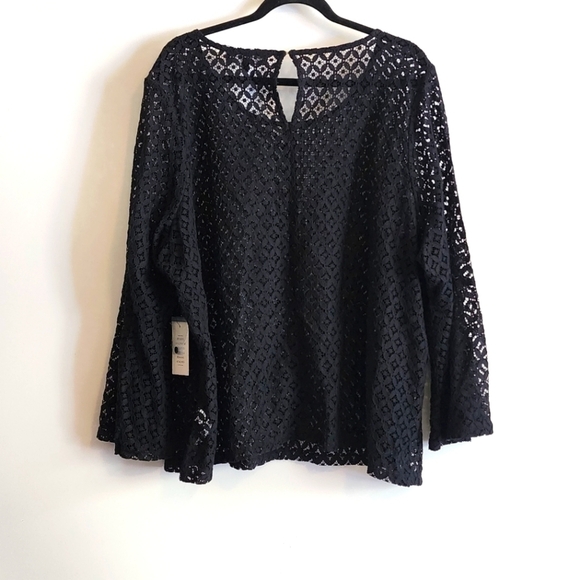 Eloquii Black Sheer Top - Picture 2 of 4